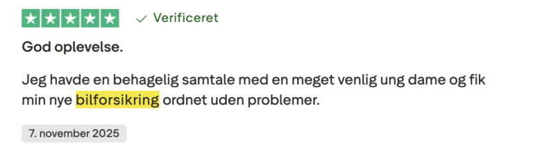 FDM bilforsikring positiv anmeldelse